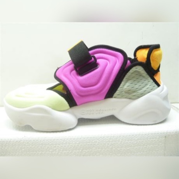 Nike Aqua Rift Sneakers; #CW 7164-700, Barely Volt, Fire Pink, Sz.7 - Picture 4 of 8